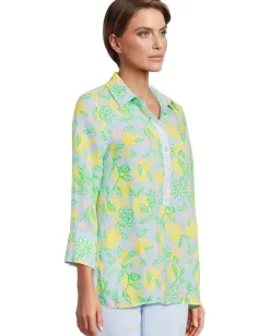 Lilly Pulitzer Shirts & Tops|Shirts & Tops<Riverlyn Pieced Print Tunic Bluette Make Lemonade