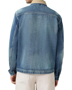 Activewear|AllSaints Rothwell Denim Jacket Washed Indigo