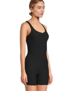 Beyond Yoga Routine Biker Jumpsuit Black Onyx Sale