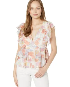 Ted Baker Shirts & Tops|Shirts & Tops<Rowyn Frill Detail Top with Tie Detail Natural