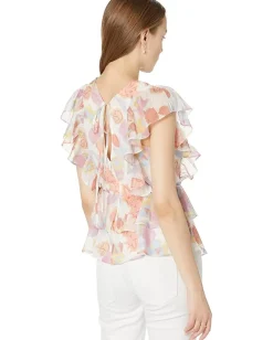 Ted Baker Shirts & Tops|Shirts & Tops<Rowyn Frill Detail Top with Tie Detail Natural