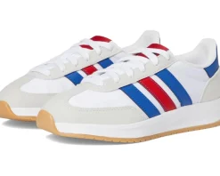 adidas Kids Run 70s 2.0 Sportswear Shoes (Big Kid) White/Better Scarlet/Team Royal Blue New