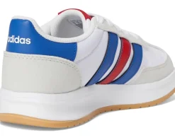 adidas Kids Run 70s 2.0 Sportswear Shoes (Big Kid) White/Better Scarlet/Team Royal Blue New