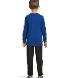 Clothing|adidas Kids 3S Raglan Cotton Tee & Pant Set (Toddler/Little Kid) Team Royal Blue