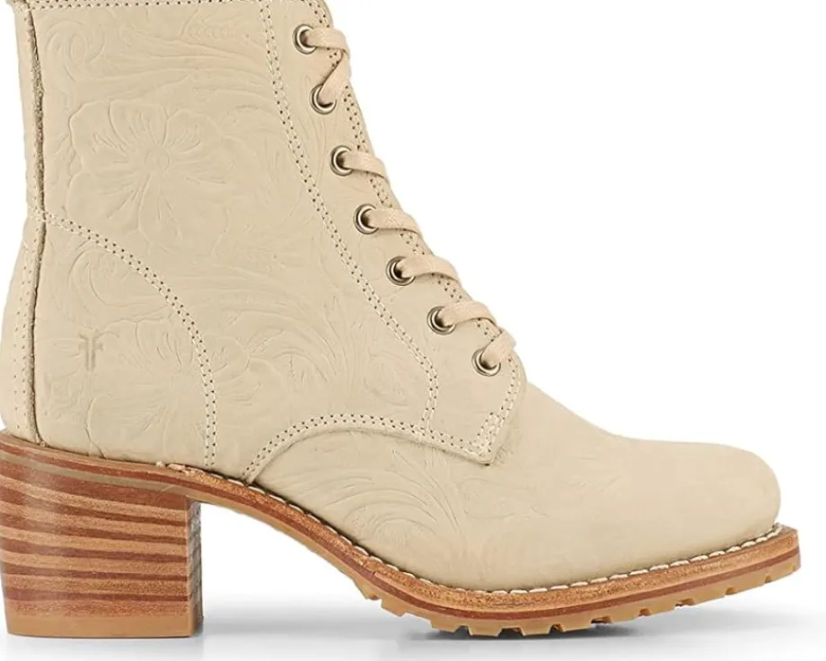 Boots|Boots|Frye Sabrina 6G Lace Up Ivory