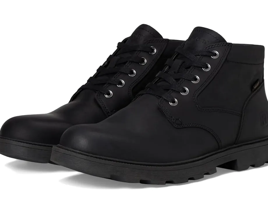 Boots|Rockport Seamus Black Leather