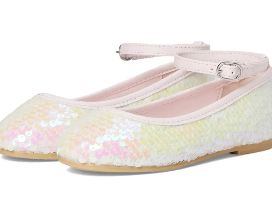 Janie and Jack Shoes<Sequin Flats (Toddler/Little Kid/Big Kid) Pink