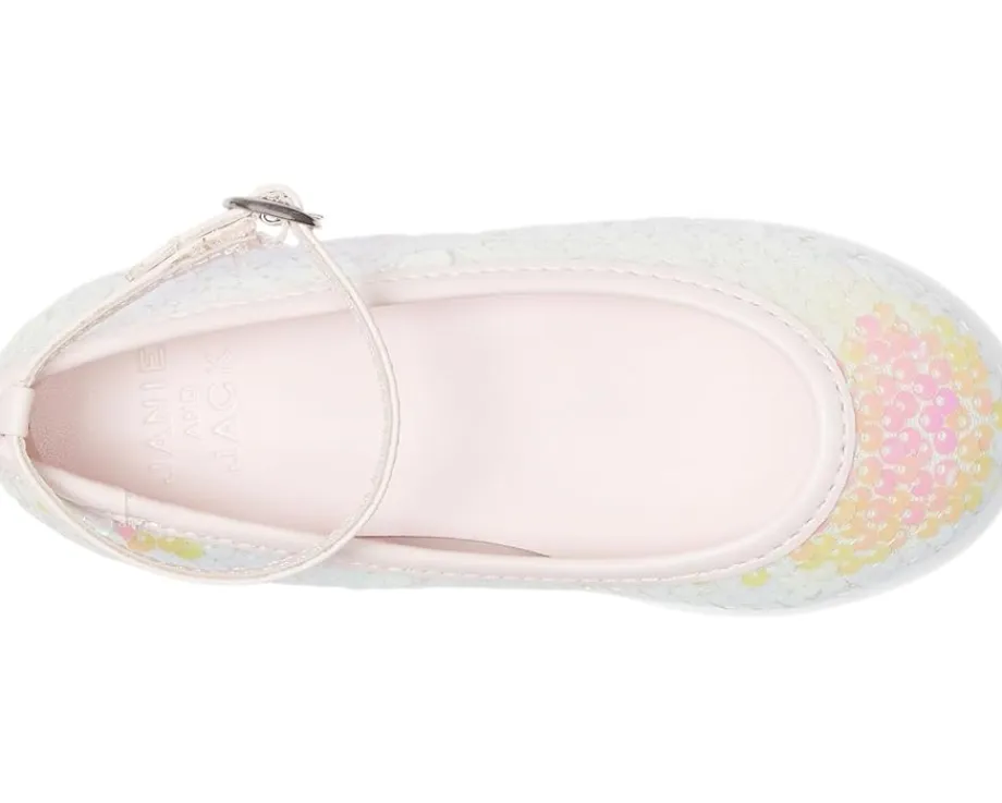 Janie and Jack Shoes<Sequin Flats (Toddler/Little Kid/Big Kid) Pink