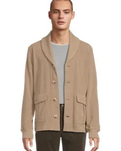 Liverpool Los Angeles Activewear|Sweaters<Shawl Collar Knit Corduroy Cardigan Taupe