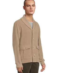 Liverpool Los Angeles Activewear|Sweaters<Shawl Collar Knit Corduroy Cardigan Taupe