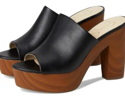 Jessica Simpson Heels|Sandals<Shelbie Block Heel Platform Mule Black 1