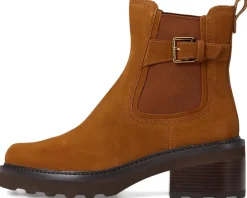 Boots|Boots|Cole Haan Shibley Waterproof Lug Buckle Booties Tobacco Waterproof Suede