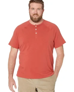 The Normal Brand Short Sleeve Active Puremeso Henley Spice Sale