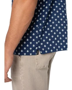 Activewear|Liverpool Los Angeles Short Sleeve Button Up Shirt Navy/Multi