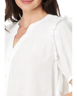 Tommy Hilfiger Shirts & Tops|Shirts & Tops<Short Sleeve Smocked Yoke Top Bright White