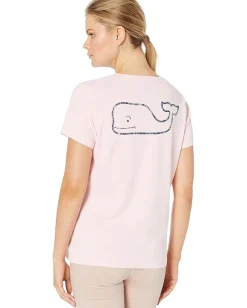 Women Vineyard Vines Short Sleeve Whale Pocket Tee