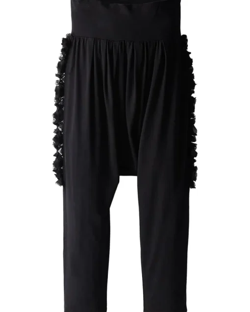 Clothing|Junior Gaultier Side Rosettes Harem Pants (Big Kid) Black