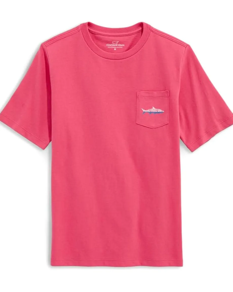 Vineyard Vines Kids Silhouette Fish Short Sleeve Tee (Toddler/Little Kids/Big Kids) Sailors Red Outlet