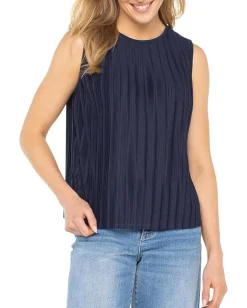 Liverpool Los Angeles Sleeveless Crew Neck Knit Top Dark Navy Hot