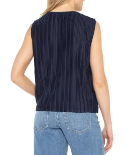 Liverpool Los Angeles Sleeveless Crew Neck Knit Top Dark Navy Hot