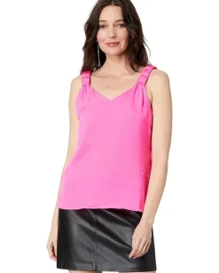 Shirts & Tops|Shirts & Tops|Vince Camuto Sleeveless Ruffle Strap Rumple Tank Hot Pink