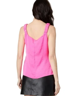 Shirts & Tops|Shirts & Tops|Vince Camuto Sleeveless Ruffle Strap Rumple Tank Hot Pink