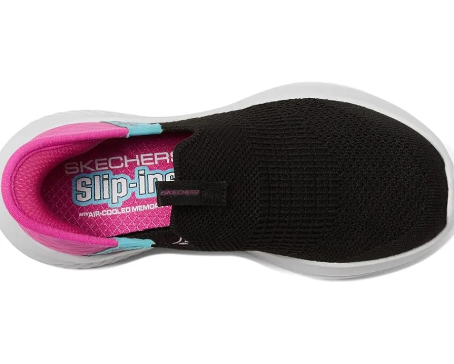 SKECHERS KIDS Slip-Ins - Ultra Flex 3.0 - Fresh Time (Little Kid/Big Kid) Black/Pink Discount