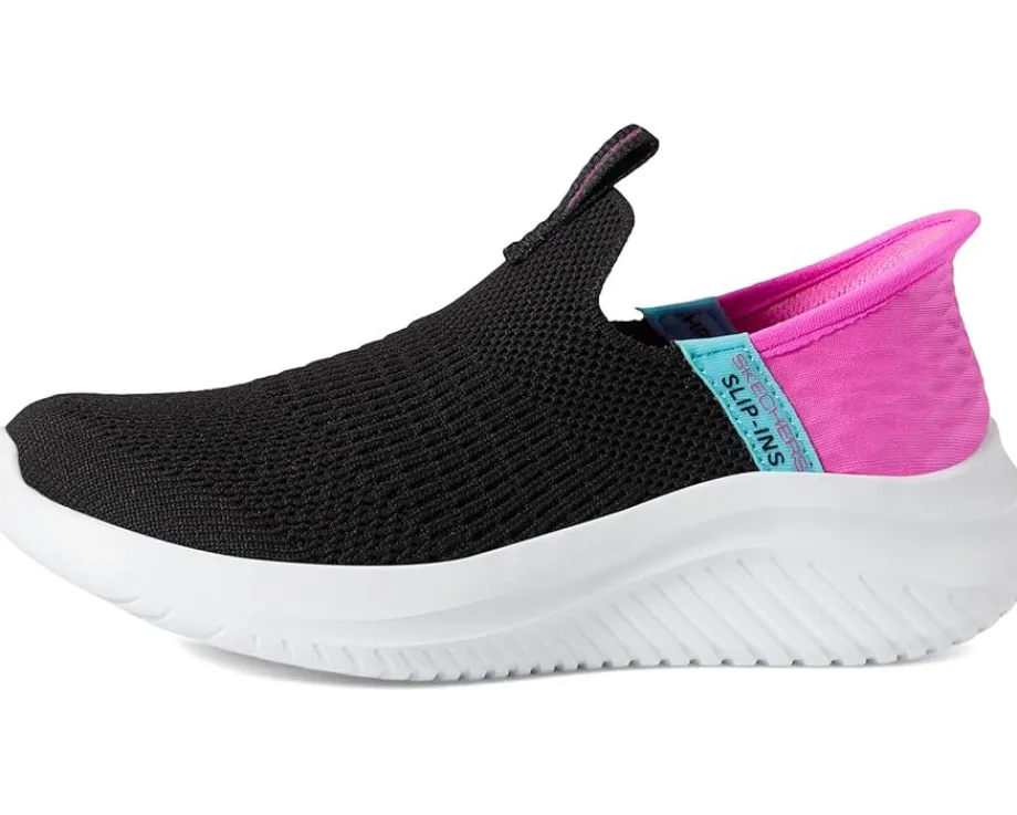 SKECHERS KIDS Slip-Ins - Ultra Flex 3.0 - Fresh Time (Little Kid/Big Kid) Black/Pink Discount