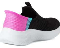 SKECHERS KIDS Slip-Ins - Ultra Flex 3.0 - Fresh Time (Little Kid/Big Kid) Black/Pink Discount