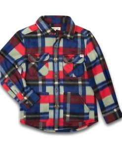 Appaman Kids Clothing<Snow Fleece Shirt (Toddler/Little Kid/Big Kid) Cherry Blue Check