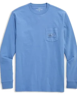 Vineyard Vines Snowy Lighthouse Whale Fill Long Sleeve Club Blue Sale