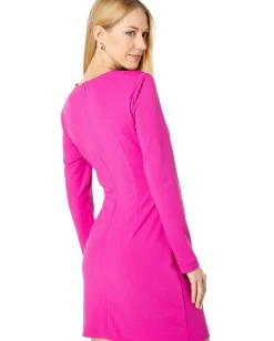 ONE33 Social Dresses|Dresses<Solid Double Knot Mini Dress Fuchsia