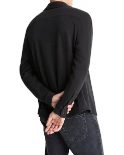Vince Activewear<Solid Knit Shirt Black