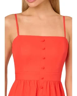 Adrianna Papell Dresses|Dresses<Solid Tiered Midi Dress Sorbet