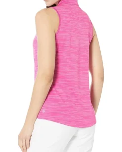 Activewear|Shirts & Tops|adidas Golf Space Dye Sleeveless Polo Lucid Fuchsia