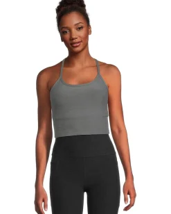 Activewear|Shirts & Tops|Beyond Yoga Spacedye Slim Racerback Cropped Tank True Gray Heather