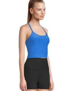 Activewear|Shirts & Tops|Beyond Yoga Spacedye Slim Racerback Cropped Tank Court Blue