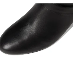 Boots|Boots|Kate Spade New York Spade Flower Smooth Leather Heeled Ankle Bootie Black