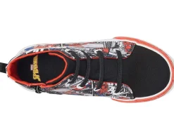 Josmo Shoes<Spiderman High Top Sneaker (Toddler/Little Kid) Black/Red