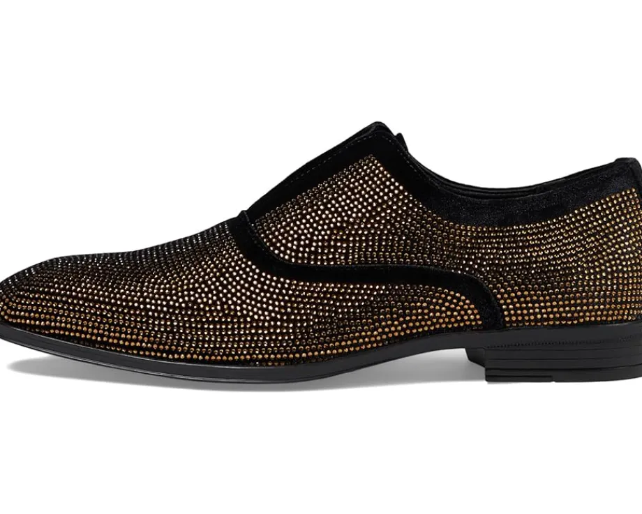 Oxfords|Oxfords|Stacy Adams Starleigh Rhinestone Slip-On Black/Gold