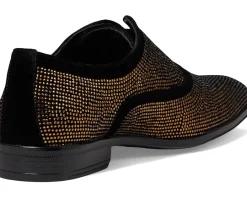 Oxfords|Oxfords|Stacy Adams Starleigh Rhinestone Slip-On Black/Gold