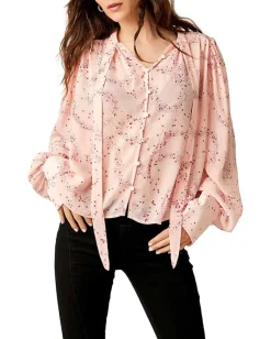 Women Free People Stars Align Printed Top