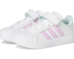 Shoes|Shoes|adidas Kids Streetalk Elastic Lace Shoes (Little Kid) White/Bliss Lilac/Halo Mint
