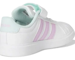 Shoes|Shoes|adidas Kids Streetalk Elastic Lace Shoes (Little Kid) White/Bliss Lilac/Halo Mint