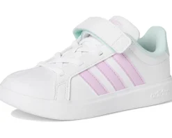 Shoes|Shoes|adidas Kids Streetalk Elastic Lace Shoes (Little Kid) White/Bliss Lilac/Halo Mint
