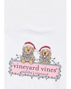 Vineyard Vines Activewear|T-Shirts<String Lights Pups Long Sleeve Tee White Cap