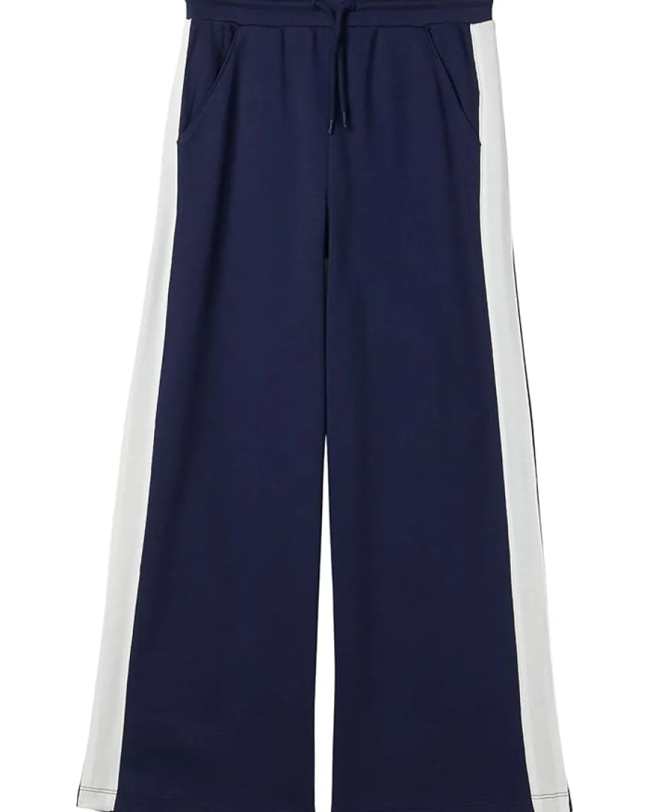 Janie and Jack Striped Wide Leg Pants (Toddler/Little Kid/Big Kid) Navy Blue Hot