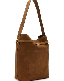 Madewell Suede Belted Essentials Bucket Tote Dried Acorn Clearance