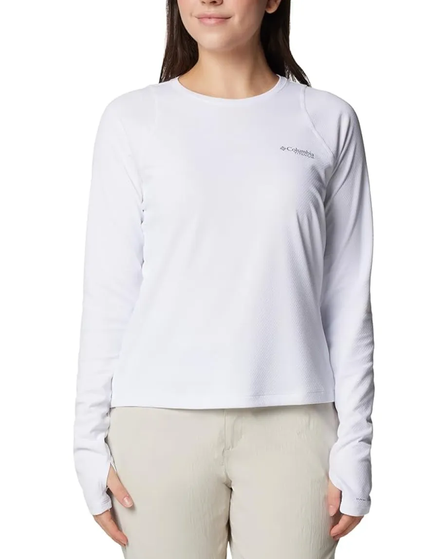 Activewear|Shirts & Tops|Columbia Summit Valley™ Long Sleeve Crew White
