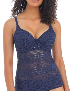 FREYA Sundance - Underwire Bralette Tankini Top Denim Online